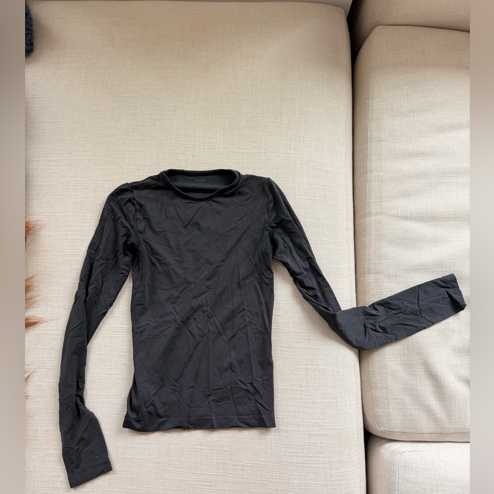 SKIMS Charcoal Long Sleeve Top